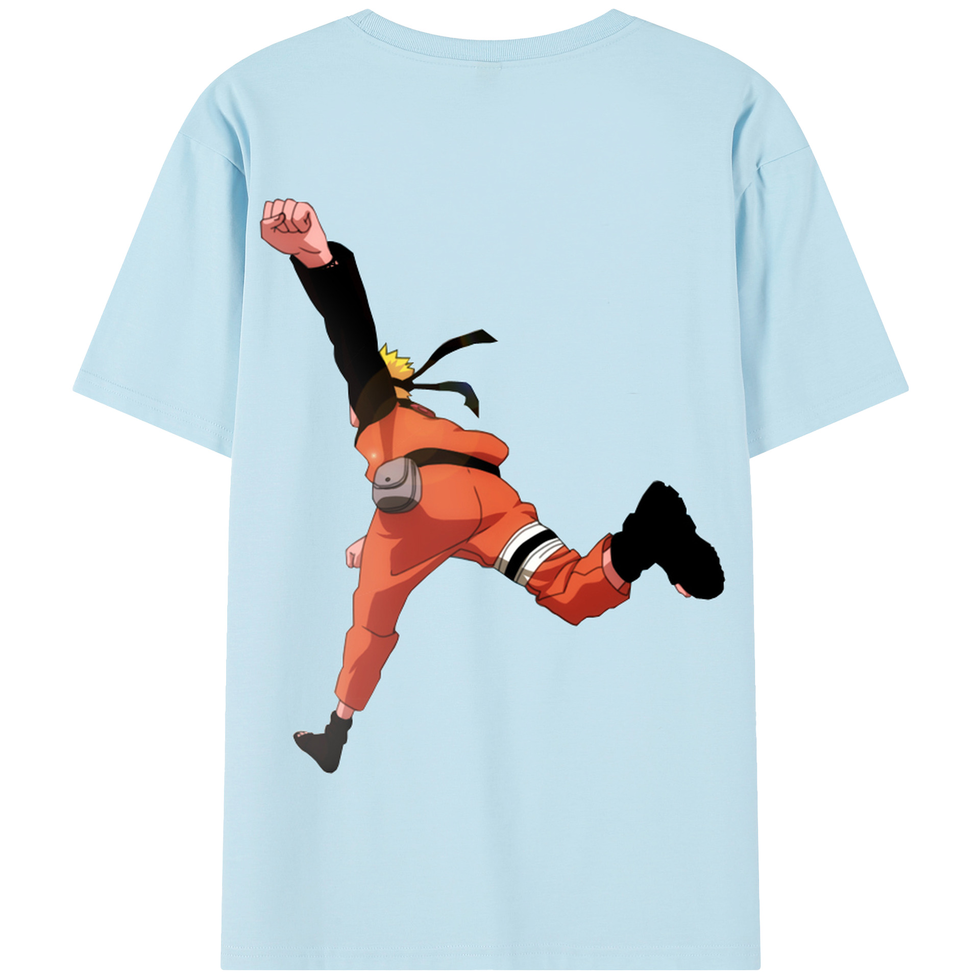 （画像用） NARUTO -ナルト- うずまき ナルト Uzumaki Naruto 綿100％半袖Tシャツ（背面プリント）